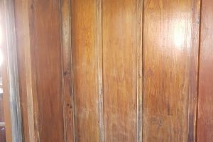 Wooden panelling before